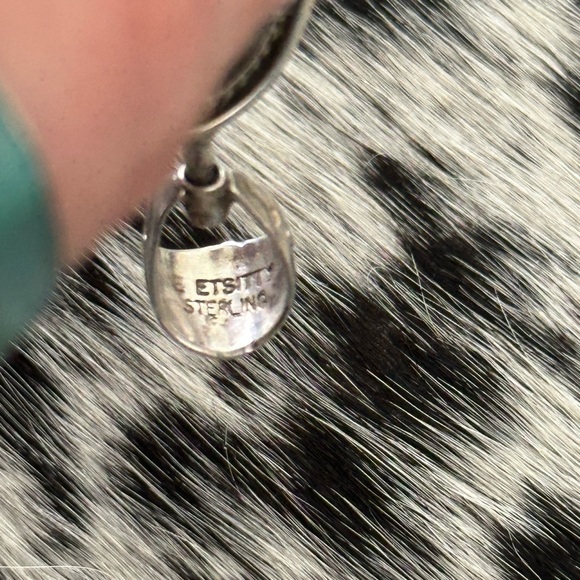 Australian Boulder Opal E. Etsitty native Navajo sterling silver pendant - Picture 5 of 7